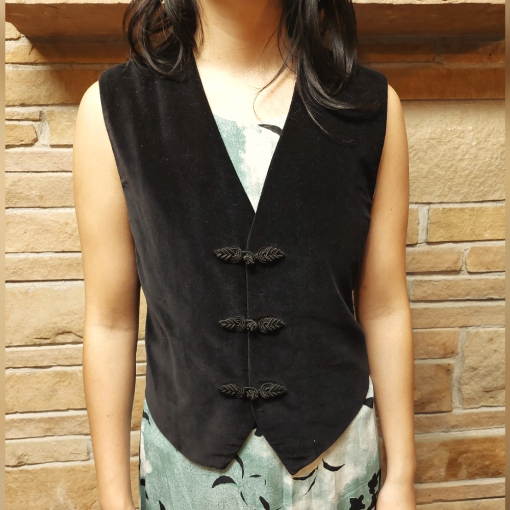 Black Vintage Orvis Velvet Vest